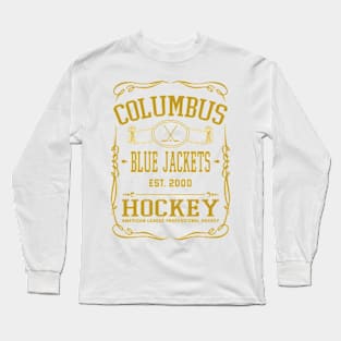 Vintage Blue Jackets Hockey Long Sleeve T-Shirt